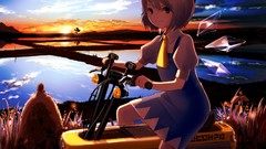 Sunset water clouds ice wings Fairies dress Scooters socks bows 