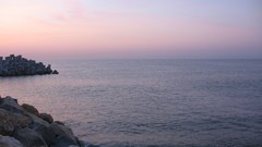 Sunset water coast black sea