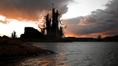 Sunset water landscape abstract Objects shapes awesome