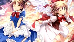 Sunset wings feathers dress Ribbons blush brown eyes maids 