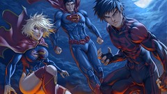 Superman full moon Man of Steel supergirl Superboy Quirkilicious