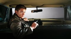 Supernatural jensen ackles dean winchester Leather Jacket car 
