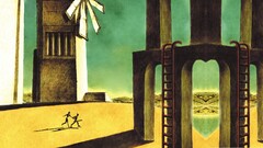 surreal artwork ladders building ico