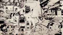 Surreal illustrations monochrome Mcbess