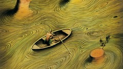Surrealism Boats vehicles swamps surreal artwork vladimir kush