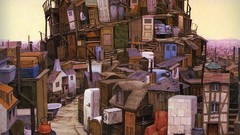 Surrealism paintings cityscapes artwork fantasy art surreal art 