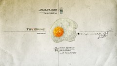 Surrealism Typography funny fried eggs