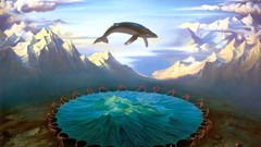 Surrealism Whales surreal artwork vladimir kush