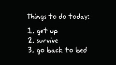 Survive to do list