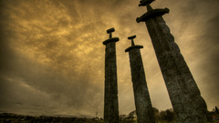 Sweden historic viking swords