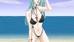 Swimsuits anime girls skies