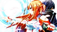 sword art online kirigaya kazuto yuuki asuna redhead anime girls
