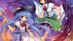 Swords brunettes touhou wings