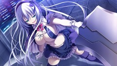 Swords cleavage gensou no idea no bra huge boobs