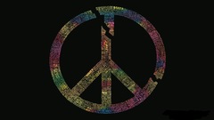 Symbol peace Typography black