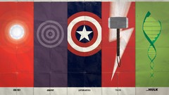 Symbols hero DNA comics shields superheroes The Avengers 
