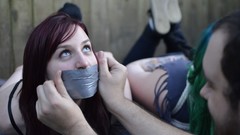 Tape woman bondage redheads gagged