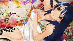 Tattoos abstract multicolor ecchi