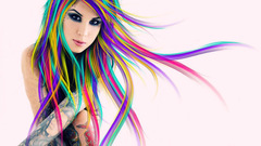 Tattoos colored hair