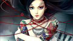 Tattoos green eyes heterochromia