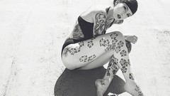 Tattoos models photo shoot Italian Ilaria Pozzi
