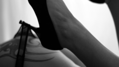 Tattoos panties high heels