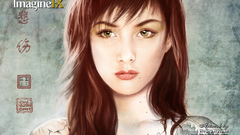 Tattoos woman green eyes