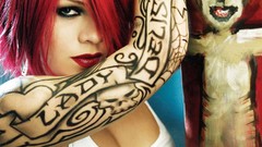 Tattoos woman Rock Music