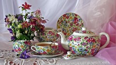 Tea cups drinking healthy