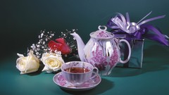 Tea cups drinking healthy