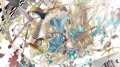 Tea Shoes Cards plates dress gears Alice in Wonderland Ribbons 