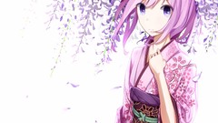 Tears anime girls vocaloid megurine luka cherry blossoms 
