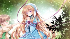 Tears dress Bound long hair brunettes crying violet eyes