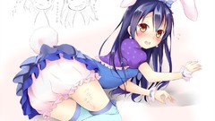 Tears project school blush anime girls brown eyes purple hair 