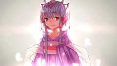 Tears red eyes long hair anime girls vocaloid gray hair open 