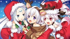 Tears white hair red eyes blush anime girls blue eyes purple 