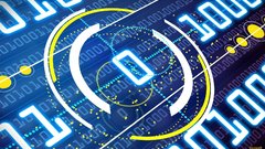 Technology binary digital art