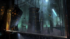 Technology machinery chains interior design concept art artwork 