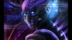 Technology science fiction glowing