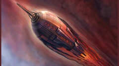 Technology spaceships concept art