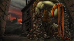 Teenage Mutant Ninja Turtles fantasy art artwork warrior wounds