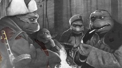 Teenage Mutant Ninja Turtles World War II artwork Russians PPSH