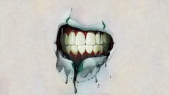 Teeth lips mouth artwork Simple Background ripped Jason Levesque