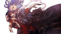 Teeth zombies blue hair anime girls touhou video games Chinese 