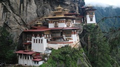 Temple Bhutan rock mountain