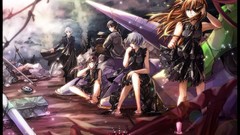 Text Anime cars wheels glasses ruins dress costume tie white 