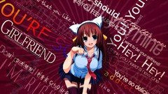 Text Anime Manga girlfriend anime girls school uniforms tomose 