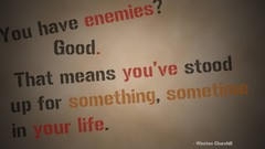 Text artwork Winston Churchill citation