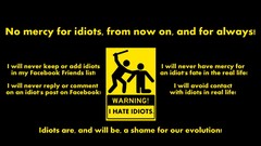 Text black background facebook Idiots minimalistic Quotes 