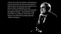 Text black background Quotes Milton Friedman